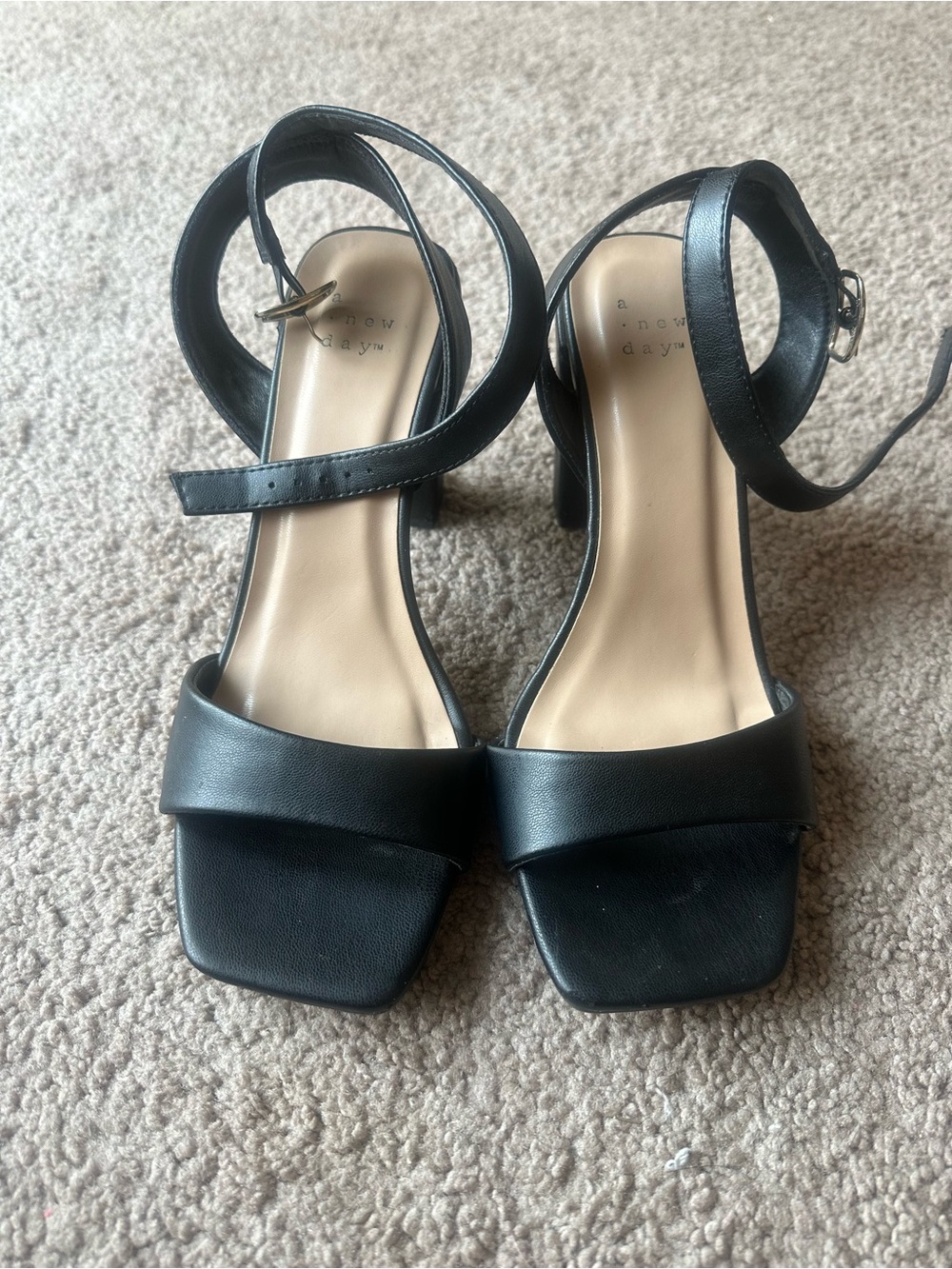 a new day Black High Heeled Sandals 8